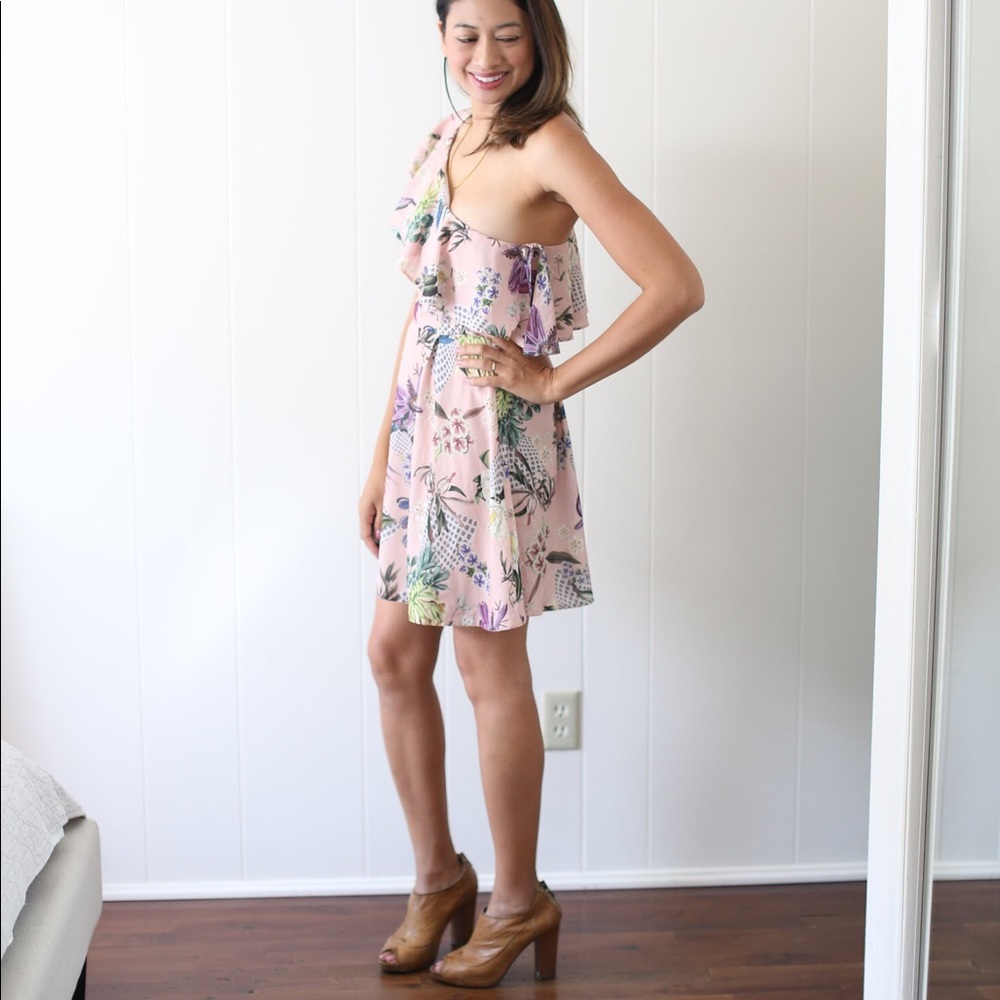 ASOS “Love” Asymmetrical Ruffle Mini Dress NWT